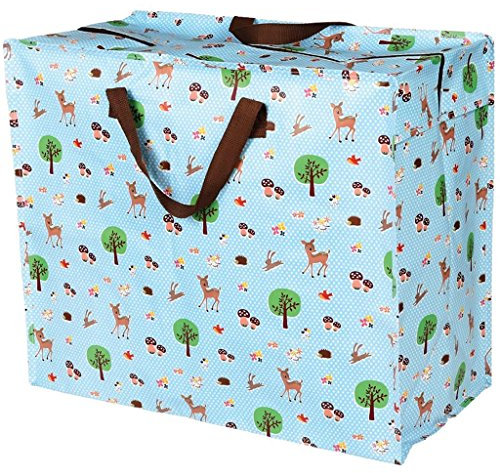 LS-LebenStil XXL Jumbo Bag Wald Reh Einkaufstasche Shopper Riesentasche Tasche Allzwecktasche Recycelt
