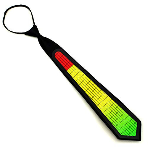 Ucult Soundaktiverte LED Equalizer Krawatte Leuchtschlips Herrenkrawatte Karnevals Krawatte
