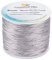 PH PandaHall 1mm 100m/109 Yards Metallico Tinsel Elastic Cord Nastro in Poliestere Stretch Beading Cord per la Produzione di Gioielli Nasto per Natale Confezione, Argento