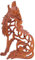 Windalf Wolf Wand-Deko FENRIS 35 cm Vikings Holzbild Handarbeit aus Holz