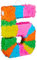 Relaxdays 10025189_907 Anzahl Pinata Geburtstag, Zahl 5, zum Aufhängen, Kinder & Erwachsene, Papier, zum selbst Befüllen, Piñata, bunt