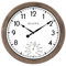 Bulova Patio Time - Orologio da parete per interni ed esterni, 10,25, finitura in rattan