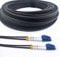 Elfcam® - 70m Gepanzerte Glasfaser-kabel LC/UPC auf LC/UPC OS2 Duplex Singlemode 9/125µm LSZH, LWL-Kabel LC UPC für den Innen- und Außenbereich, Schwarz, 70m
