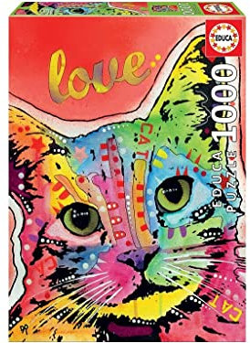 Educa - Puzzle 1000 Teile für Erwachsene | Tilt Cat Love, 1000 Teile Puzzle für Erwachsene und Kinder ab 14 Jahren, Dean Russo, Katze (19257)