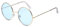 ALWAYSUV Kleine runde Retro-Sonnenbrille für Herren und Damen blau
