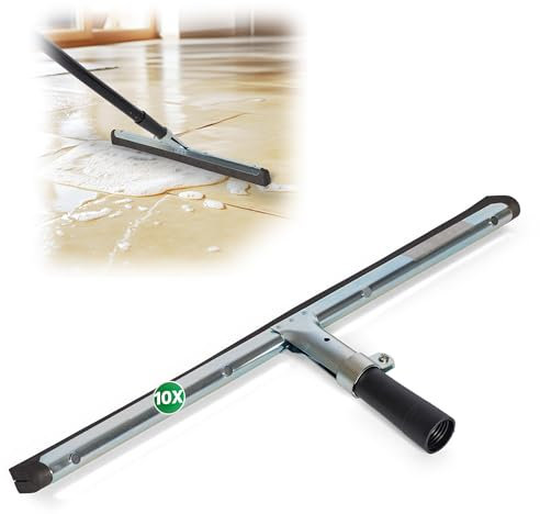 Novatool 10x Fliesenabzieher Dusche 45 cm Boden Wasserabzieher für Boden Garten Bad Fliese Glas Terrasse Fenster Auto Wasserschieber Edelstahl Boden Pool Badabzieher XL breit Abzieher - ohne Stiel