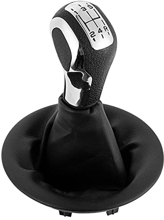 MKptopia Pomo de palanca de cambios de 5 velocidades, palanca de cambios, funda de maletero de piel sintética compatible con Citr-oen Be-rlingo III MK3, compatible con Peu-geot Pa-rtner 2008-2022