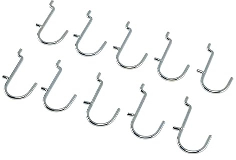 Draper 10218 Metal J-Hooks for Back Panel/Pegboard (Pack of 10)