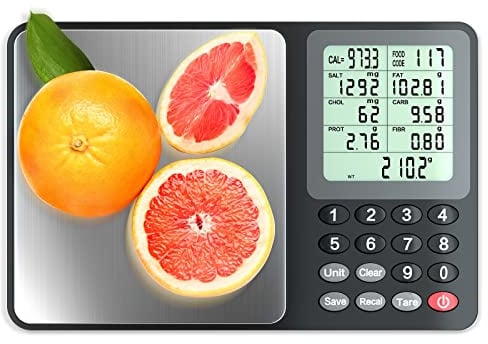 Fuzion Balance alimentaire numérique pour la perte de poids, calcul des informations alimentaires, macro, calories, préparation des repas, contrôle des portions, acier inoxydable