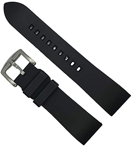 MAX Bracelet de montre à dégagement rapide en caoutchouc fluoroélastomère (FKM) 20 mm, 22 mm, 24 mm - Rouge, Bleu marine, Orange, Marron, Noir, Vert Caoutchouc fluoré, 19mm