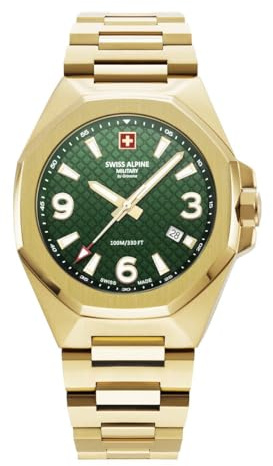 swiss alpine military Herren Uhr Analog Quarz 7005.1 Edelstahl