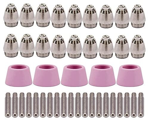 FYOBOT 45PK Plasma Cutter Torch Consommables Electrode Buses Cups Kit pour -60 SG-55 WSD-60 Fit CUT-60 LGK-60 Plasma Cutter