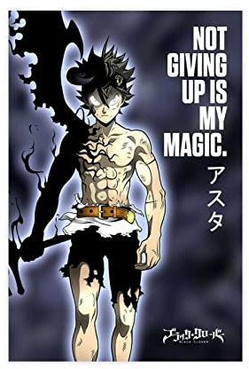 Anime Asta Black Clover Leinwand-Poster, Schlafzimmer, Dekoration, Sport, Landschaft, Büro, Raumdekoration, Geschenk, ungerahmt, 30 x 45 cm