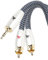 Impeto Cavo Audio RCA Jack 3,5 mm alta qualità audiofila- Cavo aux 3.5mm to 2 RCA Addattatore per TV, MP3, DVD, Home Theater, Amplificatore, Altoparlante, Subwoofer, Smartphone, Tablet - 1 M