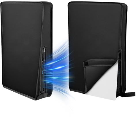WAOYER Staubschutz, kompatibel mit PS5 Slim Disc/Digital Version, staubdichte Schutzhülle, Anti-Kratz-Hülle, kompatibel mit PS 5 Slim Zubehör, Schwarz