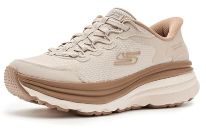 Skechers Damen Max Cushioning Zirrus Slip-InTurnschuhe, Tan Textile/Synthetic, 38 EU