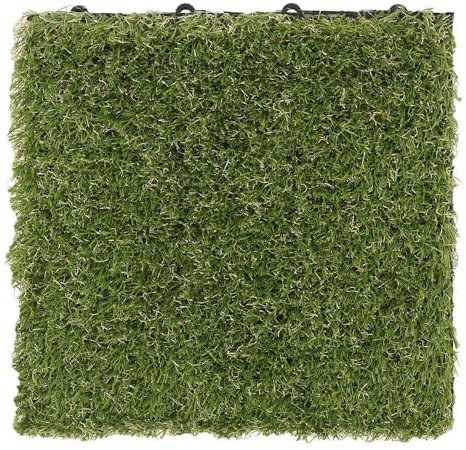 HOME DELUXE - Kunstrasenfliese JUBIN - 12m² - 11 Fliesen 30x30cm I Klickfliese Terrassenfliese Balkonfliese