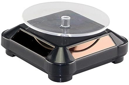 iplusmile Ausstellungsstand Drehscheibe Für Fotografie Solar-plattenspieler-display Solarbetriebener Plattenspieler Anzeige Handyhalter Ständer Für Handy Organizer Für Schmuckdisplays Black