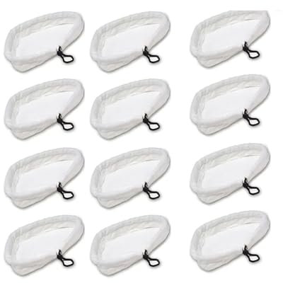 RRSQ Cuscinetti for Scopa a Vapore Cuscinetti di Ricambio Accessori compatibili con Steamboy X5 Compatibile con H2O H20 S302 S001 SKG 1500W Scopa a Vapore(12 PCS)