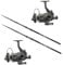 Bundle 2X Black Widow Tele Karpfencombo 3,90m / 3lbs + Freilaufrolle Karpfenset Paarpreis