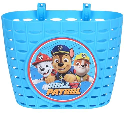 Paw Patrol Kinder Lenkerkorb, Fahrradkorb für Jungen 20x15x16 cm