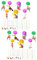 CLISPEED 2 Sätze Papagei-Spirale-Ornament Glockenspiel Tropische Vogelspirale Pfau wandverkleidung Wand polsterung Strudel-Anhänger Tropische thematische Verzierung Papier