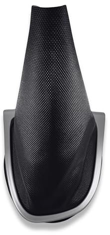 1neiSmartech Set Schaltsack schwarz mit silber/grauem Rahmen und Haltering - kompatibel mit Renault Clio IV (2012-2020) - Wabenmuster - Vormontiert