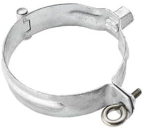 Verzinkte Schraubrohrschelle M10 (Normalstahl feuerverzinkt, DN100) (Durchmesser 80 mm)