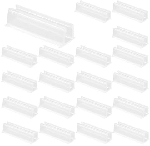 20stk Neon-Lichtschlauch-Montageklammern für Govee, Selbstklebende Wasserdichte Lichtschlauch-LED-Streifen-Montageklammern Halterungen Installieren Befestigungsklammern Glas Marmor Fliesen