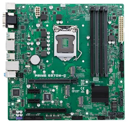 Gaming Motherboard Fit For ASUS PRIME Q370M-C Q370 Motherboard LGA 1151 For Xeon E-2176G/i7-8700 With Intel VPro ECC Memory 4K Dual Display MATX Desktop PC