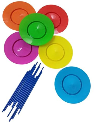 mophrati Juego de Platos de malabarismo para niños con Habilidades Equilibrio, Accesorios Rendimiento, Juego al Aire Libre, Experiencia interactiva Divertida para Todas Las Edades, malabarismo,