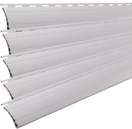 Nobily Rolladenstäbe 5x Lamellen PVC Kunststoff, Rolladenprofile Maxi: 52mm, Länge: 98cm, Farbe: Grau für Rolladenpanzer, Ersatzteile für Rollladen Reparatur zum Austausch, Lamellen zuschneidbar