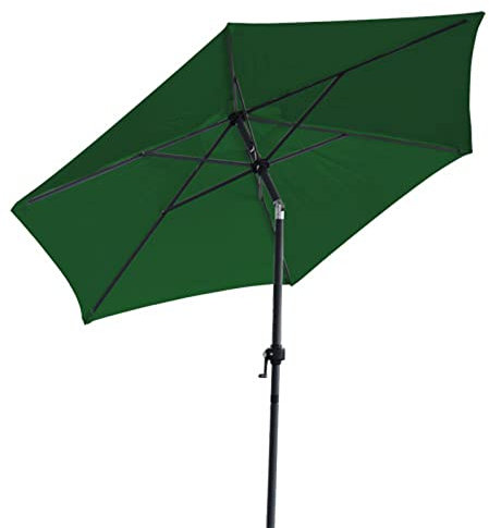 Spetebo Sonnenschirm 200 cm mit Knickgelenk - 5 Farben wählbar (Grün)