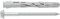 Index Fixing Systems T-NUX E - Lot de 50 chevilles universelles haute efficacité à tête hexagonale revêtement en zinc et nylon, TNUXE10200