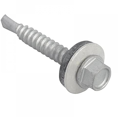 Elementech Lot de 100 vis de toiture en acier pour travaux légers 5,5 x 38 mm