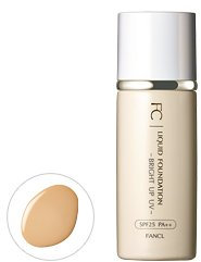 Fancl Liquid Foundation Bright Up UV SPF25EPA++27ml - Yellow Beige Light (Green Tea Set)