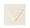 Paper24 100 quadratische Briefumschläge 100 x 100 mm, 10x10 cm, 120 g/m² mit Dreieckslasche Farbe: 01 Zartcreme