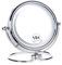 HIMRY Lumineux Miroir de Maquillage LED sur Pied 18 cm, 5X Grossissement, 7 Miroir Pliable sur Pied avec éclairage pour Le Maquillage Rasage, Miroir Recto Verso pivotant à 360 °, KXD3137-5x