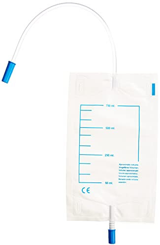 GIMA 28708 Beintasche Urin, Schlauch mit Anti-Rückflussventil, 750 cc, 35 cm Durchmesser, 30 Stück