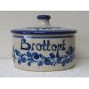 Brottopf Keramik Serie Flora gerade Form Steinzeug-Schmitt (blau-grau)