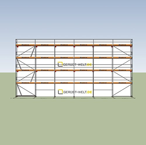 Fassadengerüst Paket 165,78 m² Rux Framescaff Feldlänge 3,07 m ca 8 m Standhöhe