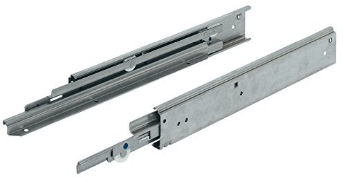 Edelstahl Schubladenschienen Küchen-Schrank Vollauszug 500 mm Schubkasten Rollenführung aufliegende Montage | Edelstahl 1.4509 säurebeständig | 1 Paar - Schwerlast-Auszüge für Gastronomie & Fahrzeuge