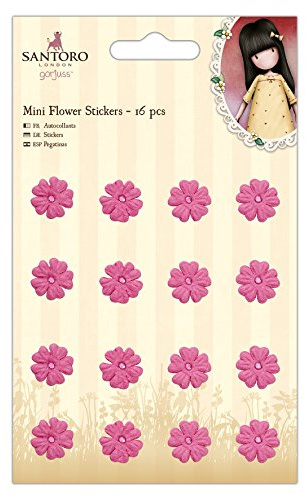Santoro Gorjuss Mini Flower Stickers (Pack of 16 pieces)