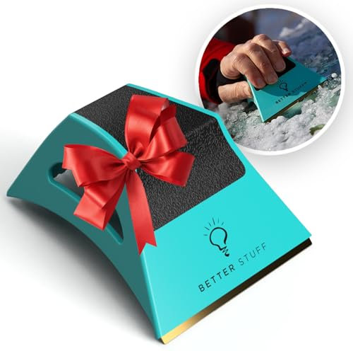 The Better Ice Grattoir à Glace Manuel (Bleu Sarcelle, unité) pour gratter Plus Rapidement avec Moins d'effort