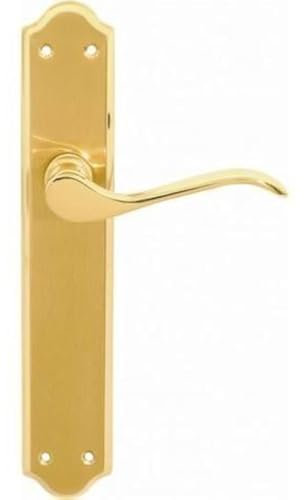 Globallock - Juego Manilla Placa Para Puerta Latonado- 27504, 2 Unidad (Paquete de 1)