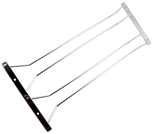 Abcsea 40 cm porta bicchiere di vino, portabottiglie in acciaio inox, portabicchieri vino sotto armadietto, supporti per bicchieri 1 pezzo (2 File)