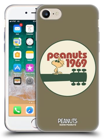 Head Case Designs Offizielle Peanuts Guitar 1969 Woodstock 50th Gelhülle [Militärischer Schutzgrad] Kompatibel Mit Apple iPhone 7/8 / SE 2020 & 2022 Und Kompatibel Mit MagSafe
