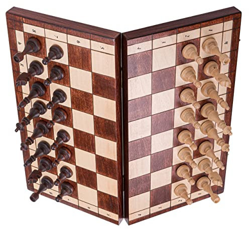 Square - Schach Schachspiel - MAGNETISCHE 350 - Schachfiguren & Schachbrett aus Holz