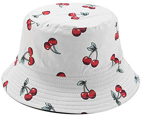Mashiaoyi Unisex Print Doubleside Wear Wendemütze - Weiß - Einheitsgröße