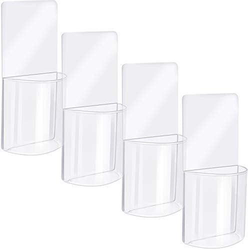 Boao 4 Stück Fernbedienung Halter Wandhalterung Acryl Organizer Aufbewahrungsbox Transparent Praktischer Medien Organisator
